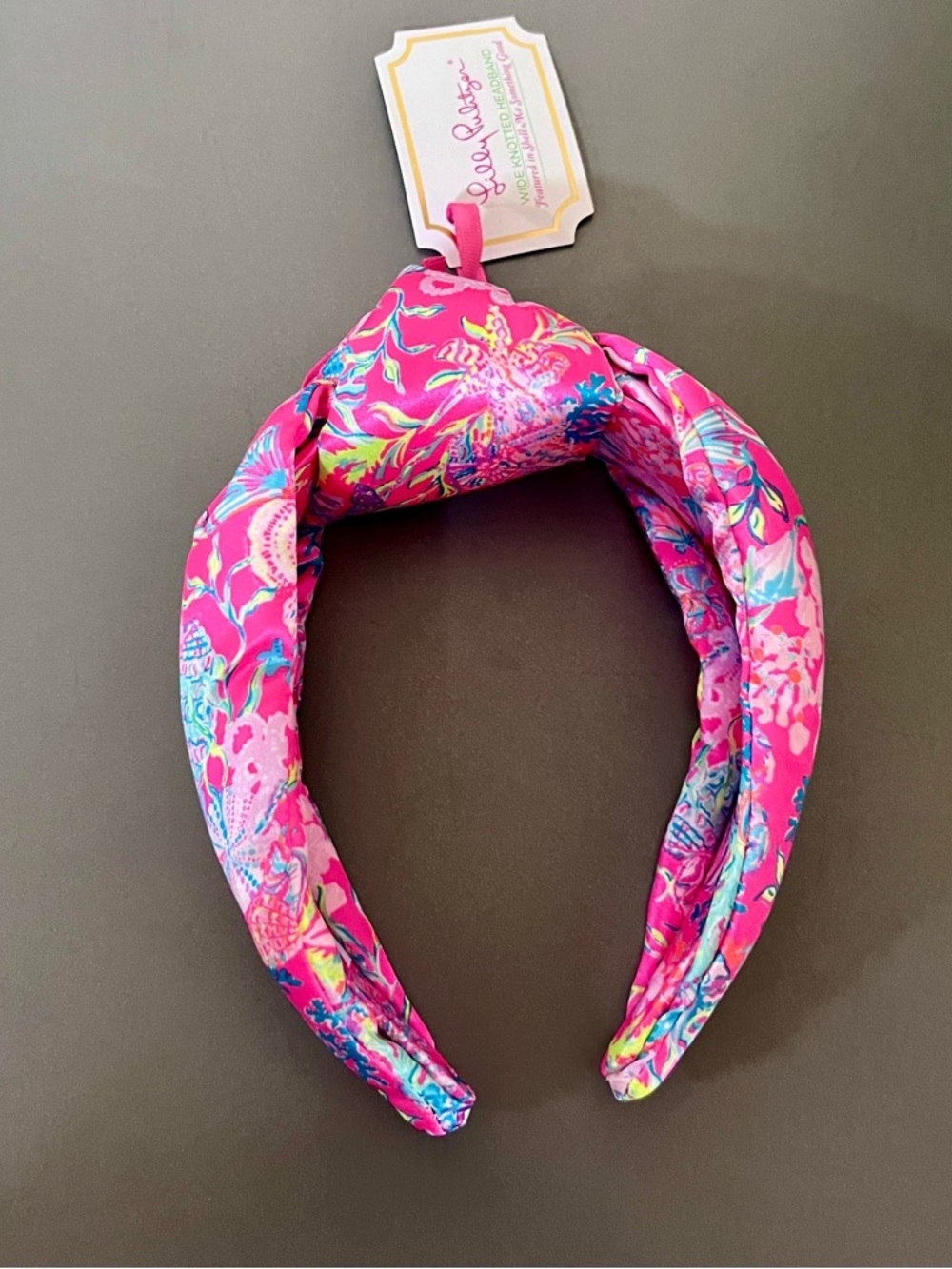 Lilly Pulitzer Hot Pink Floral Padded Headband NWT